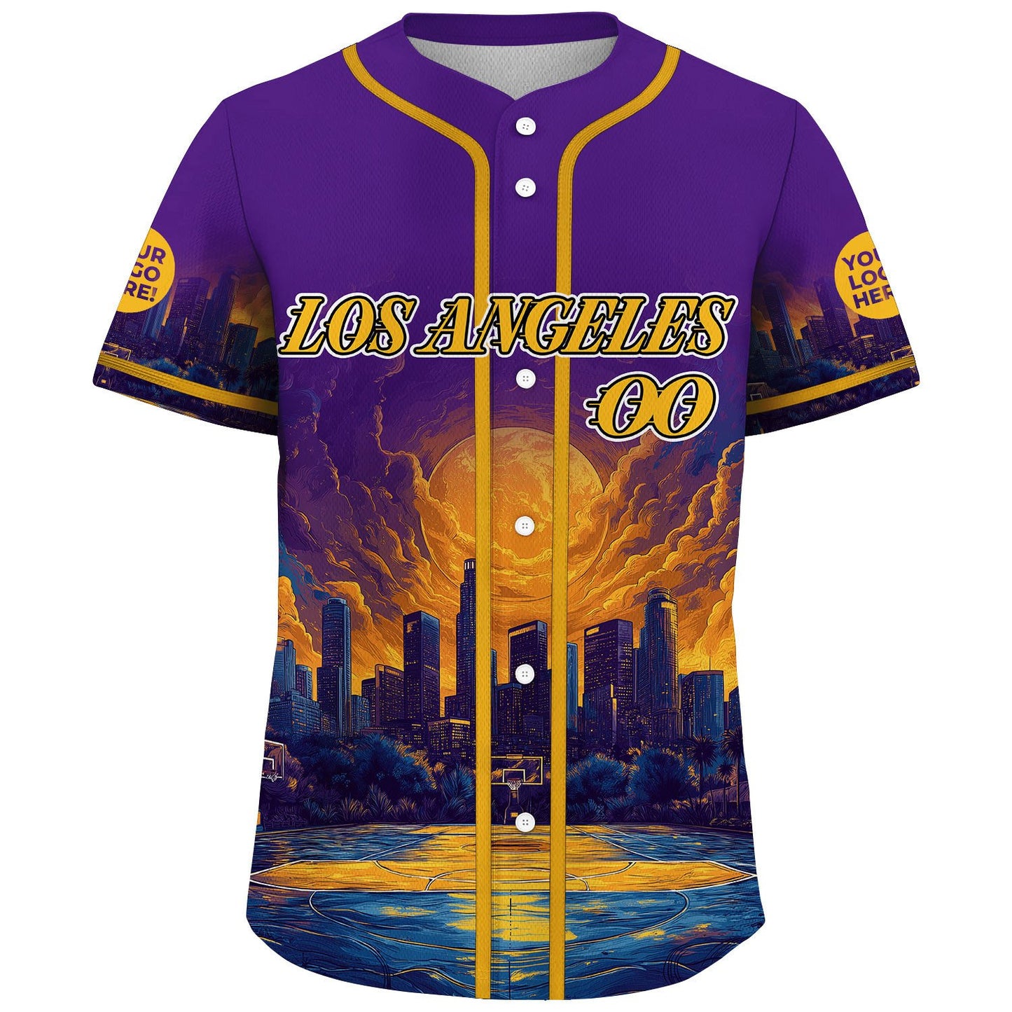 Gold Purple Los Angeles California Reflecting Stadium Custom Name Baseball Jerseys For Men & Women
