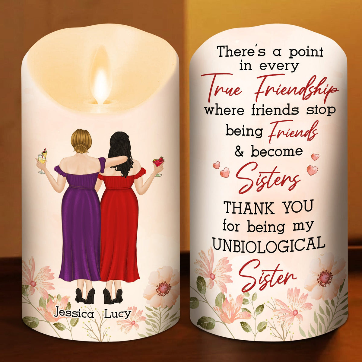 My Unbiological Sister - Personalized LED Candle
