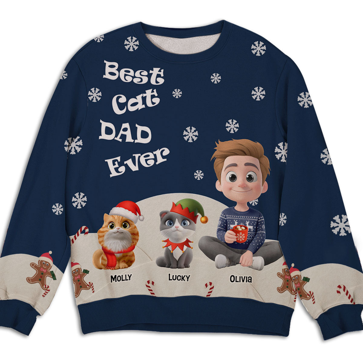This Is How I Show My Cat - Personalized All-Over-Print Sweatshirt