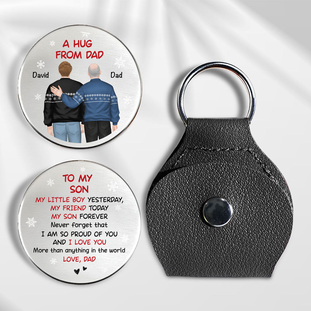 A Hug From Dad Christmas - Personalized Pocket Hug - Christmas Gift For Daughter