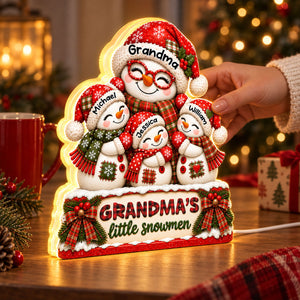 Grandma's Little Snowmen personalized light box