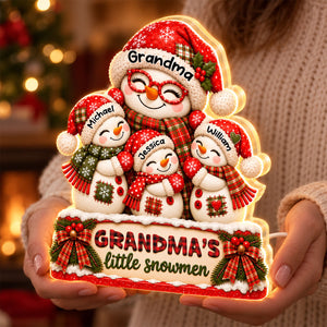 Grandma's Little Snowmen personalized light box