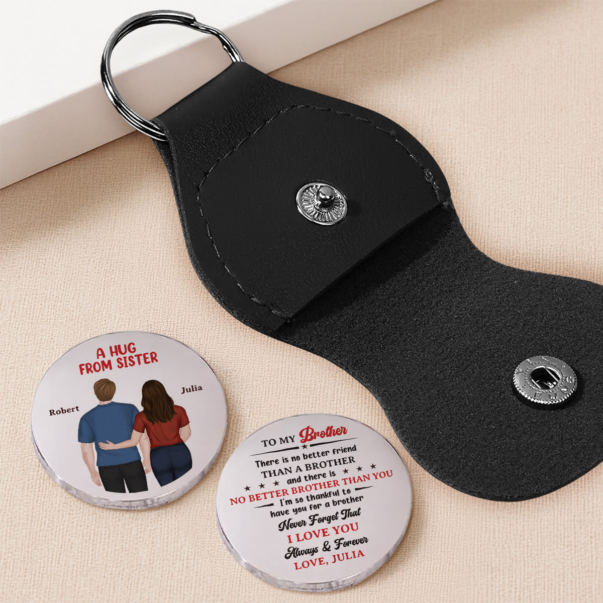 Better Brother - Personalized Pocket Hug - Christmas Gift For Brother