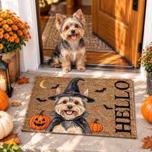Halloween custom pet portrait doormat