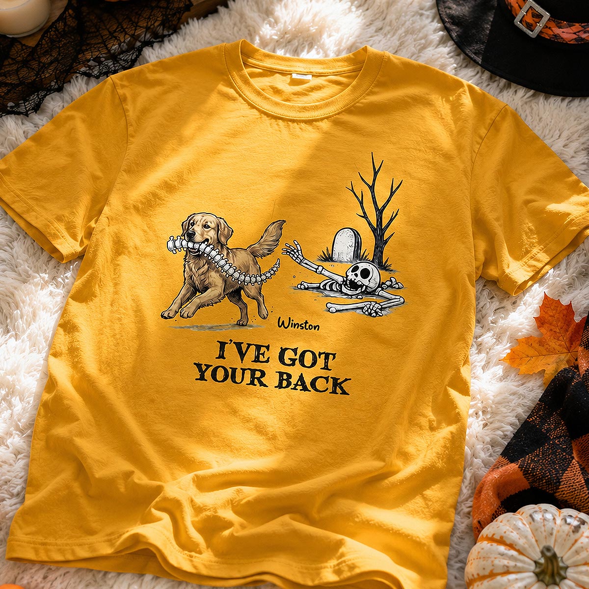 I've Got Your Back Custom Photo Dog Stealing Backbone - Personalized Shirt - Funny Halloween Costume For Dog Lovers