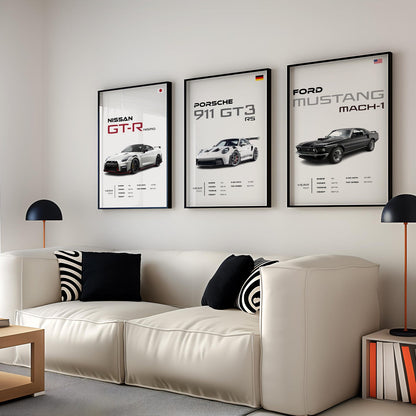 Porsche 911 GT3 RS Poster - High Performance Sports Car Print - Motorsport Wall Art - Office Wall Decor - Car Lovers Gift