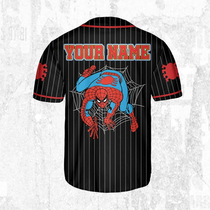 Personalize The Amazing Spider-Man Super Hero, Superhero Jersey Team, Hero Jersey Gift, Spider-Man Baseball Team Outfit