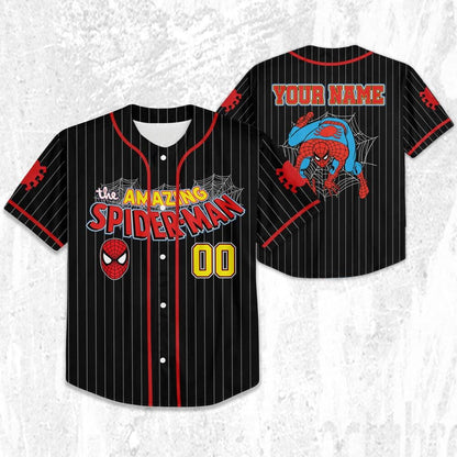 Personalize The Amazing Spider-Man Super Hero, Superhero Jersey Team, Hero Jersey Gift, Spider-Man Baseball Team Outfit