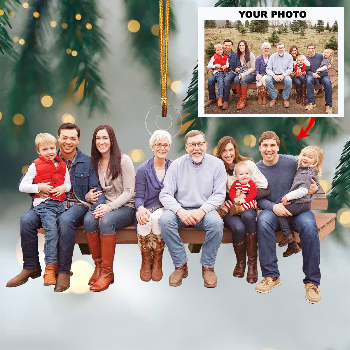 Custom Photo Fisherman Personalized Acrylic Ornament