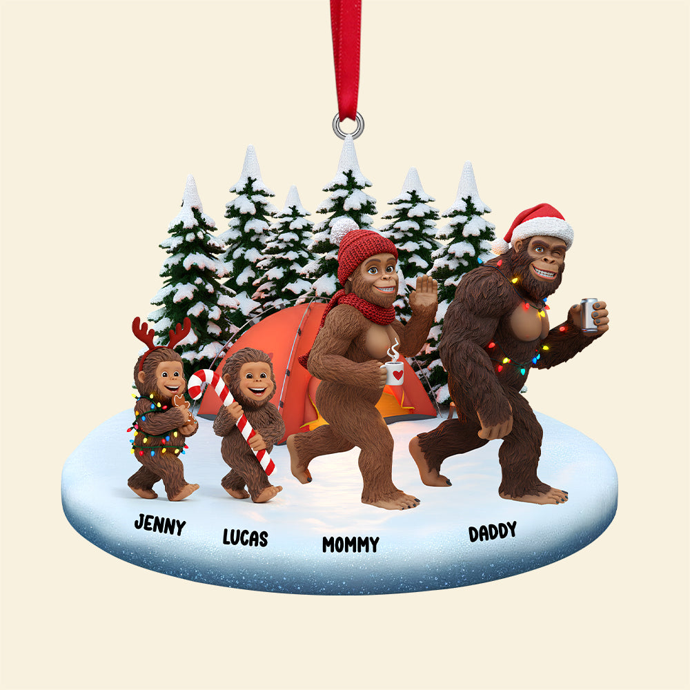 Sasquatch Family Christmas Ornament product photo