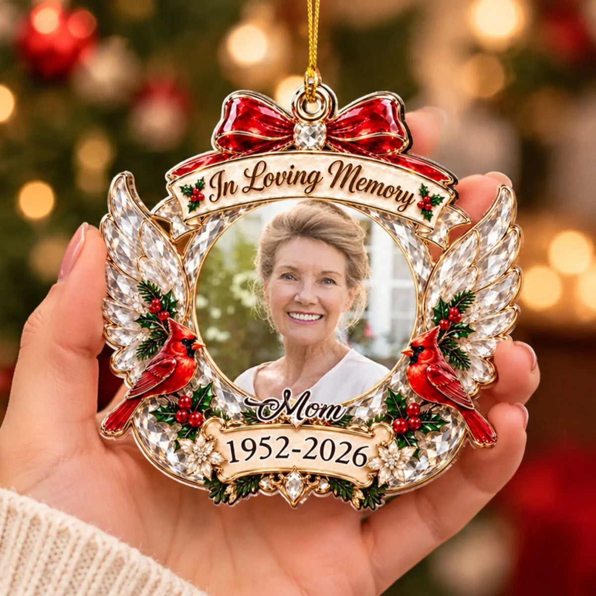 In Loving Memory Christmas personalized acrylic ornament
