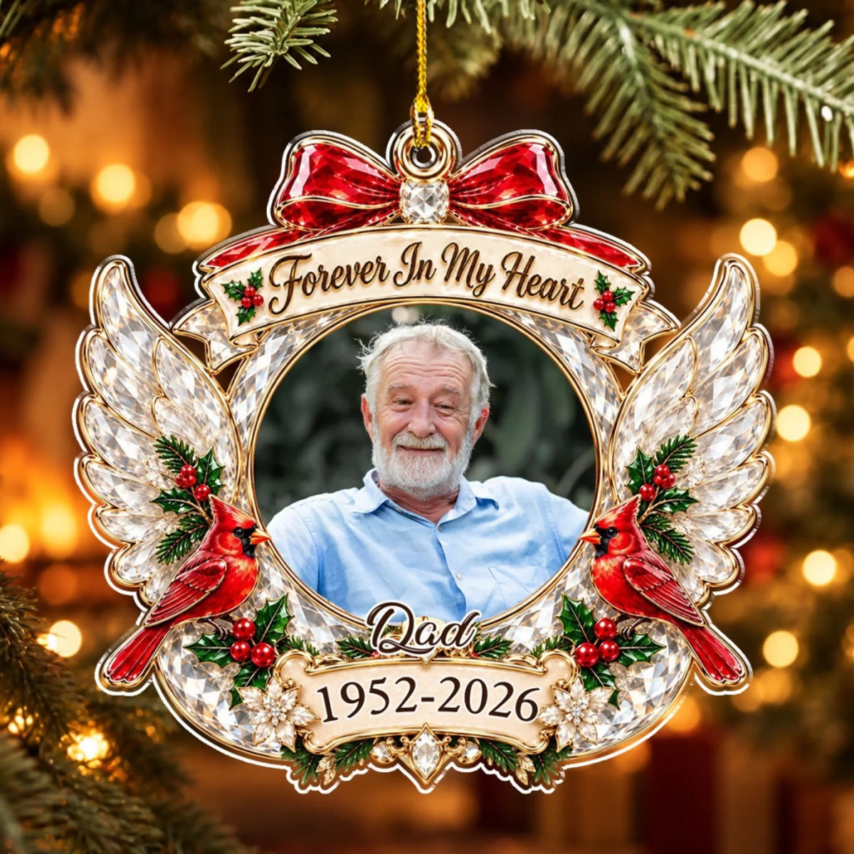 In Loving Memory Christmas personalized acrylic ornament