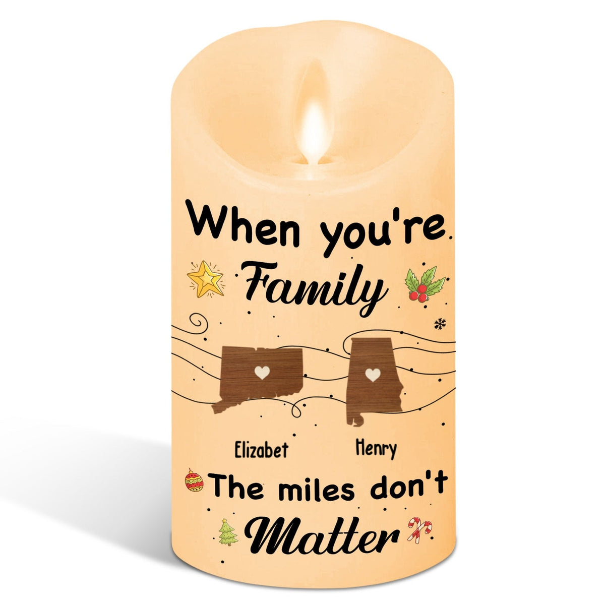 Family Forever - Personalized LED Candle