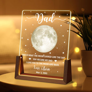 This Is What The Moon Looked Like - Personalized Night Light