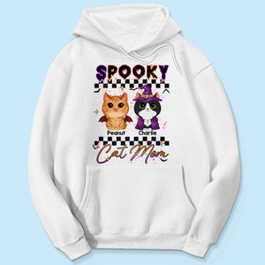 Spooky Cat Mom watercolor cats personalized shirt