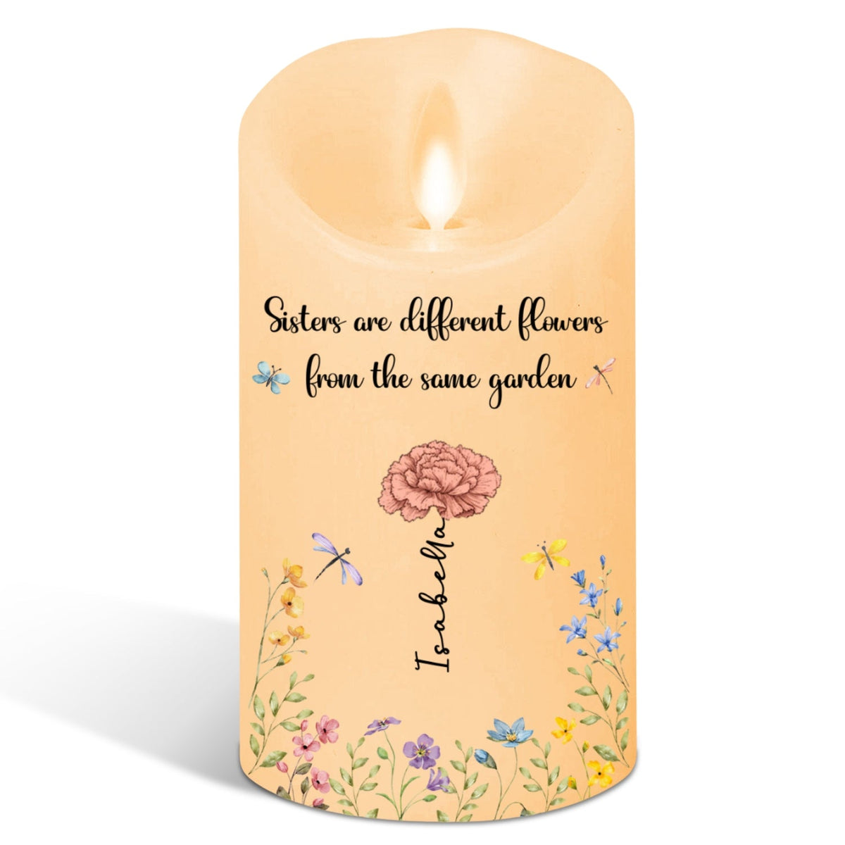 Flowers Friends - Personalized LED Candle