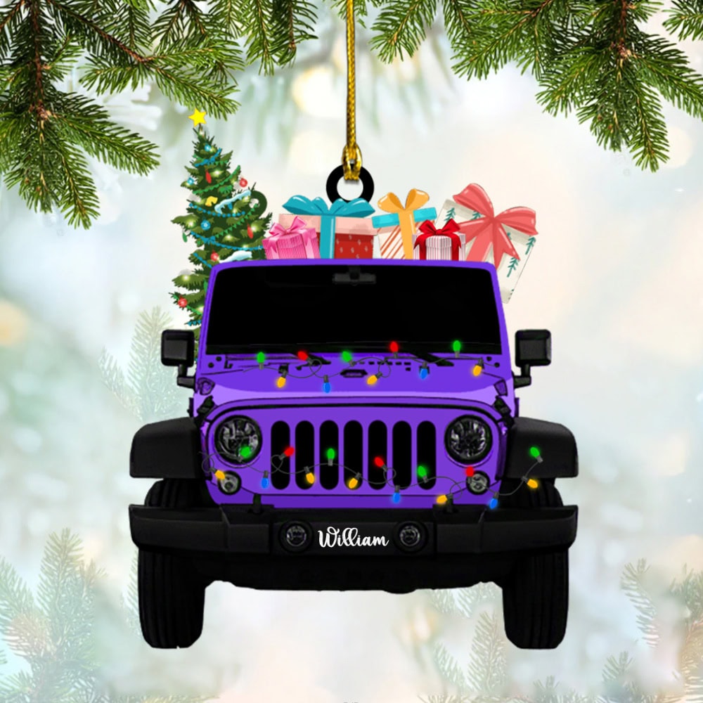 Jeep Off-Road Car Christmas personalized acrylic ornament