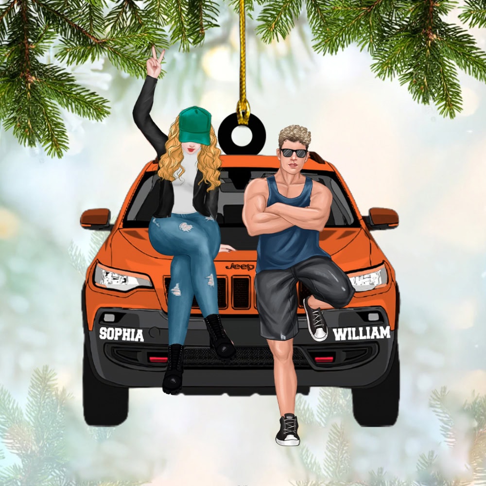 Jeep Off-Road Car Travel personalized acrylic ornament