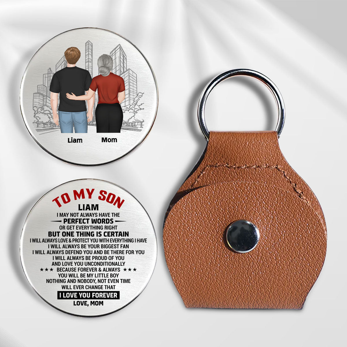 Mom To Son I Will Always - Personalized Pocket Hug - Christmas Gift For Son