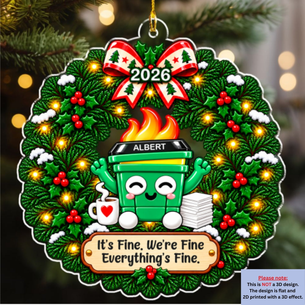 Somehow This Team Still Works - Personalized 3D Effect Acrylic Ornament