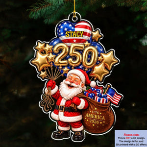 Cheers To 250 American Years - Personalized Acrylic Ornament