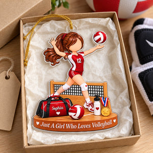 Born To Play Volleyball Daily Personalized Acrylic Ornament