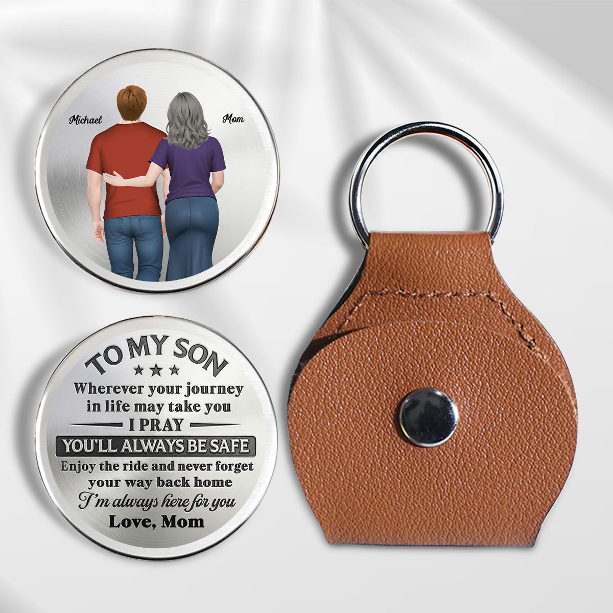 Mom Always Here For You - Personalized Pocket Hug - Christmas Gift For Son