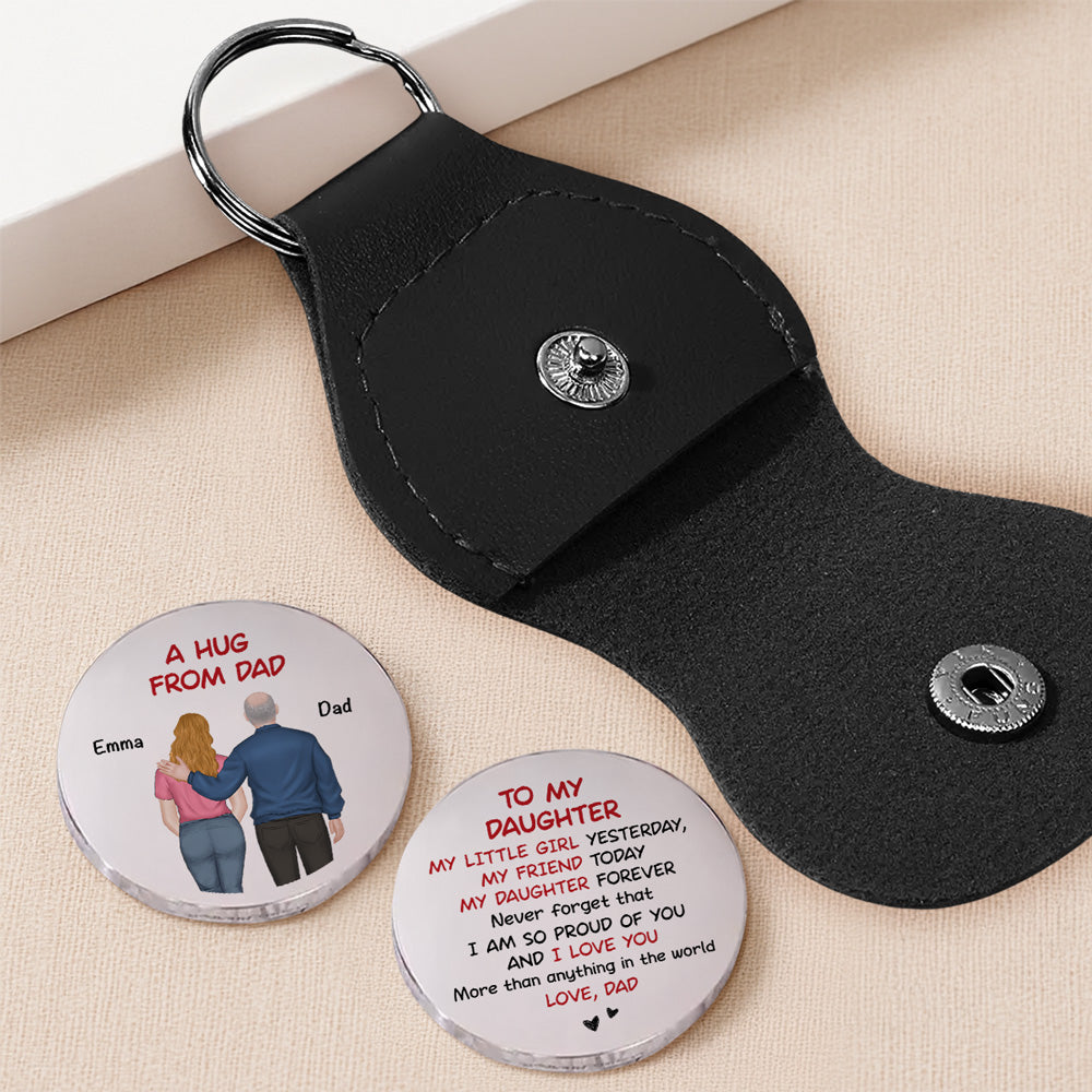 A Hug From Dad To Child - Personalized Pocket Hug - Christmas Gift For Daughter