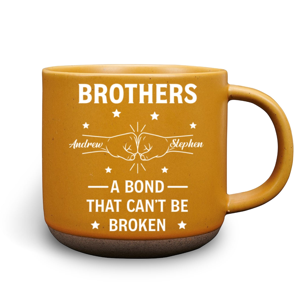 A Bond That Lasts Forever pottery mug Yellow