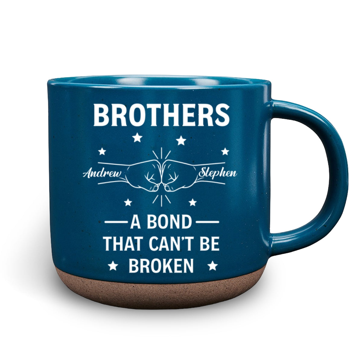A Bond That Lasts Forever pottery mug Dark Blue