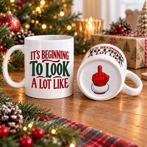 Merry Christmas Leave Me Alone personalized bottom print mug