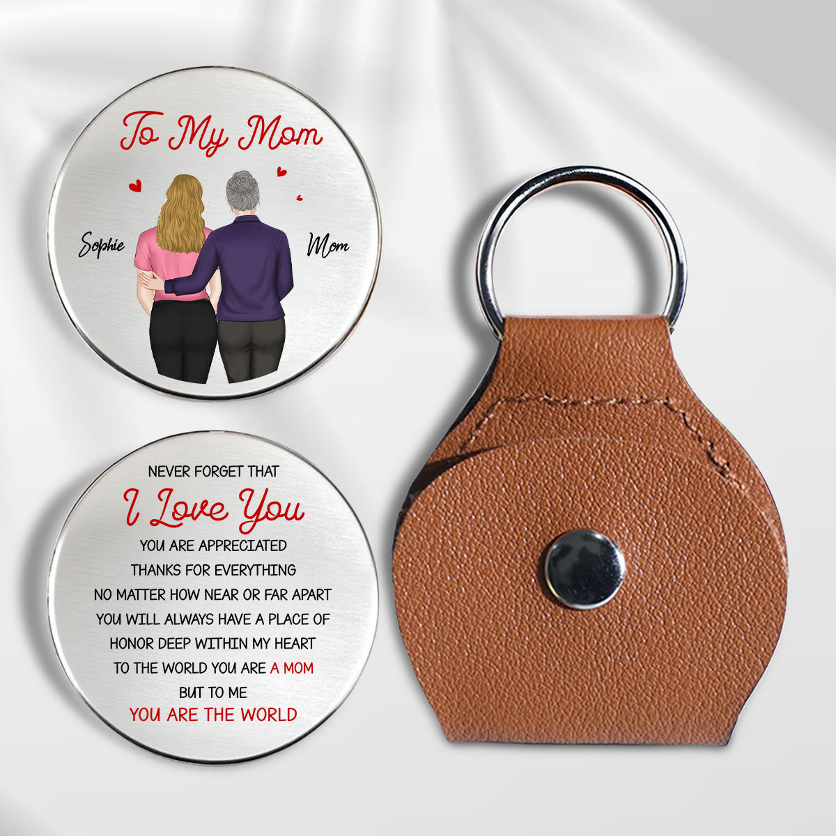 Never Forget I Love You Mom - Personalized Pocket Hug - Christmas Gift For Mom