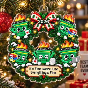 Somehow This Team Still Works - Personalized 3D Effect Acrylic Ornament