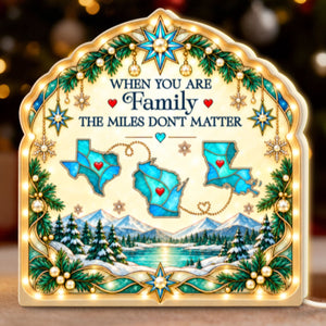 Miles Apart But Close At Heart State Map personalized light box