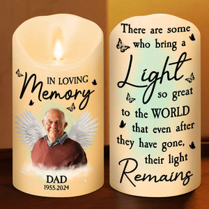 In Loving Memory personalized LED candle