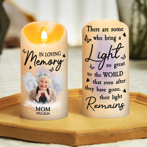In Loving Memory personalized LED candle