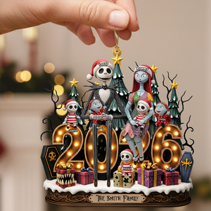 Spooky Family Personalized Acrylic Ornament