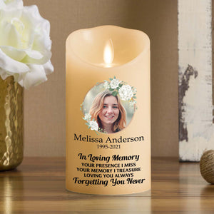 In Loving Memory Version 2 personalized LED candle