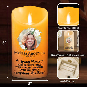 In Loving Memory Version 2 personalized LED candle