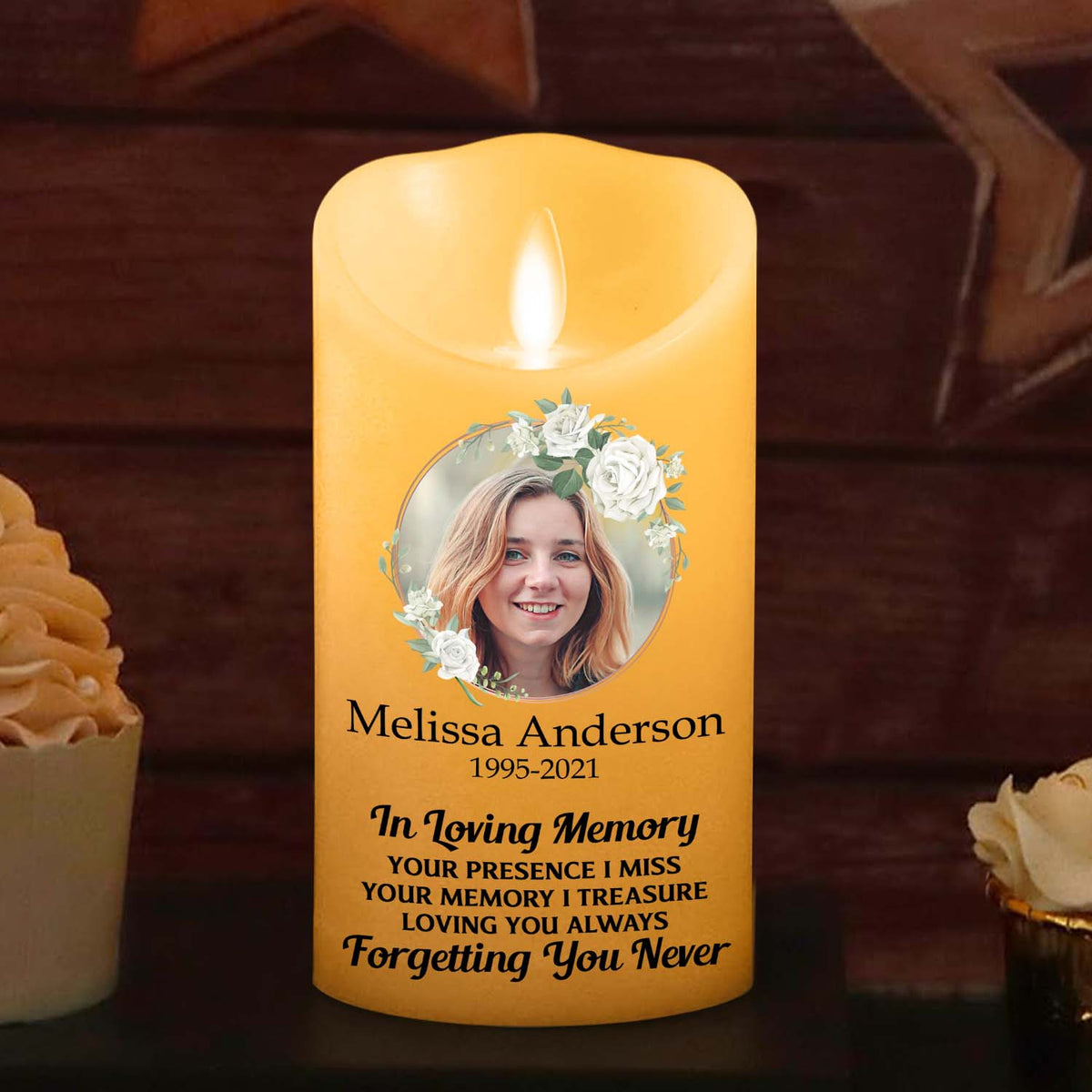 In Loving Memory Version 2 personalized LED candle