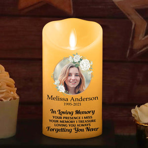 In Loving Memory Version 2 personalized LED candle