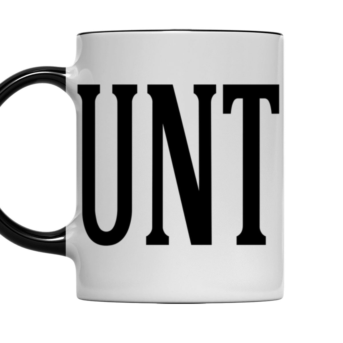 UNT With C - Personalized Accent Mug - Black