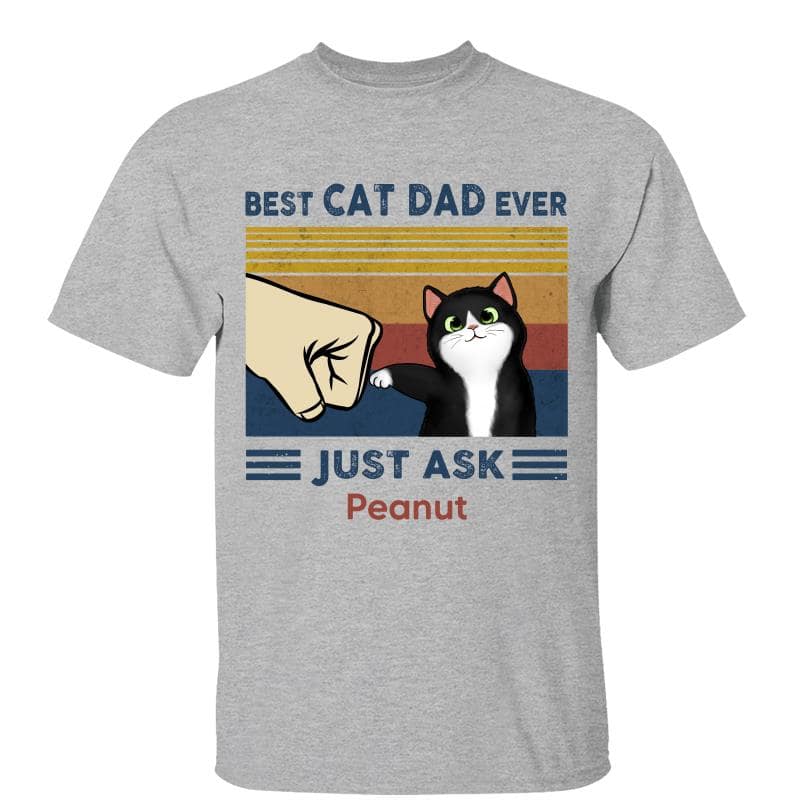 Perfect Gift for Cat Dads - Custom Cat Fist Bump - Personalized Shirt