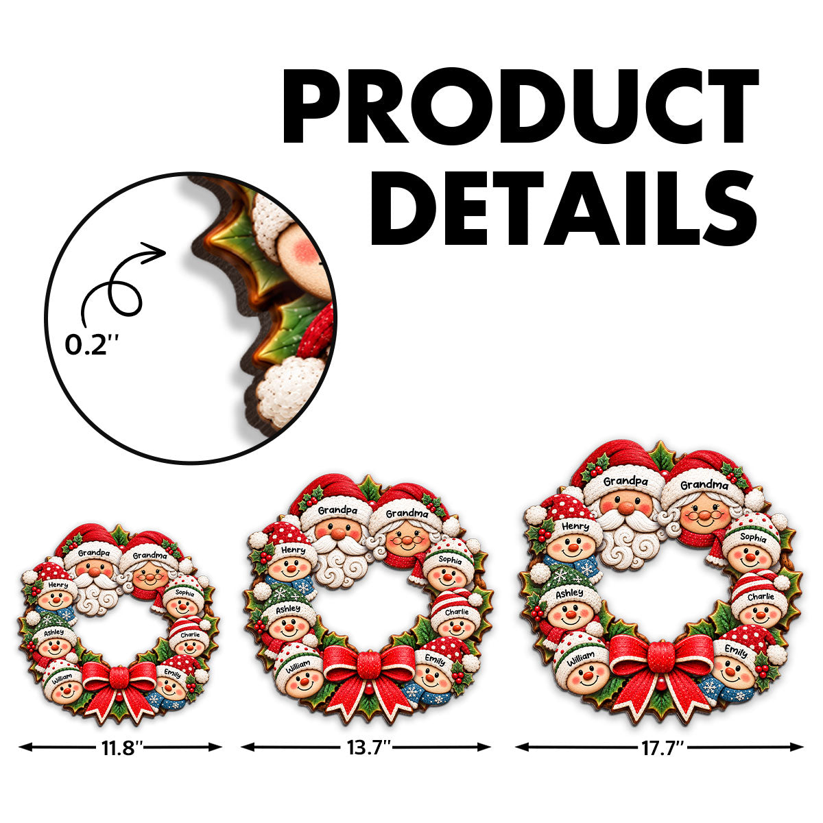 Grandkids Wreath personalized wood sign