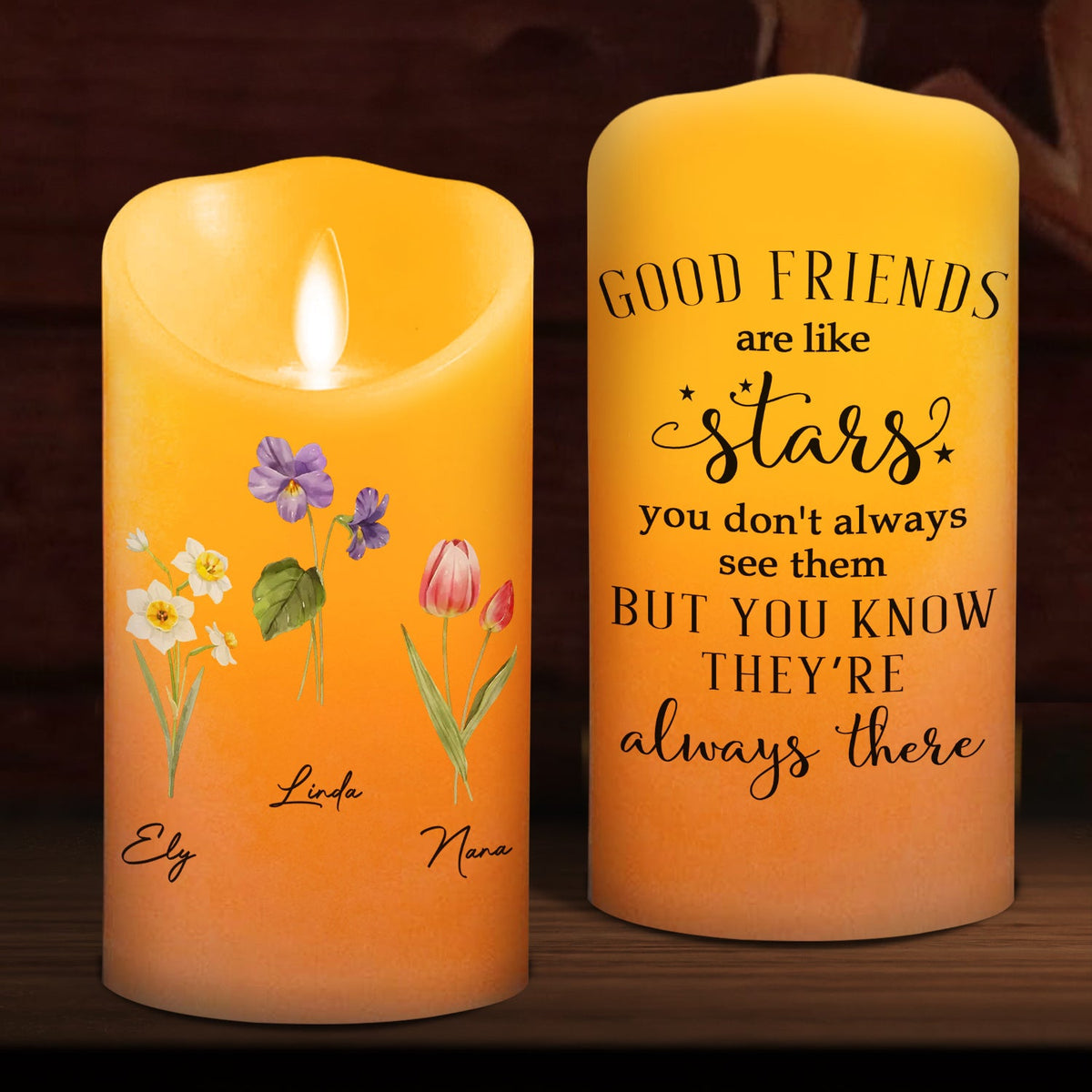Friends Like Stars LED candle