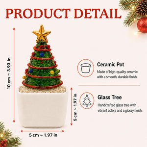 Festive Sister Love Personalized Glass Christmas Tree