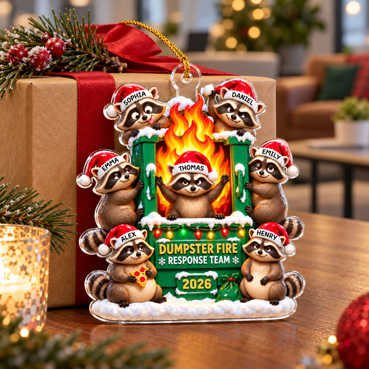 Office Chaos Response Team personalized acrylic ornament