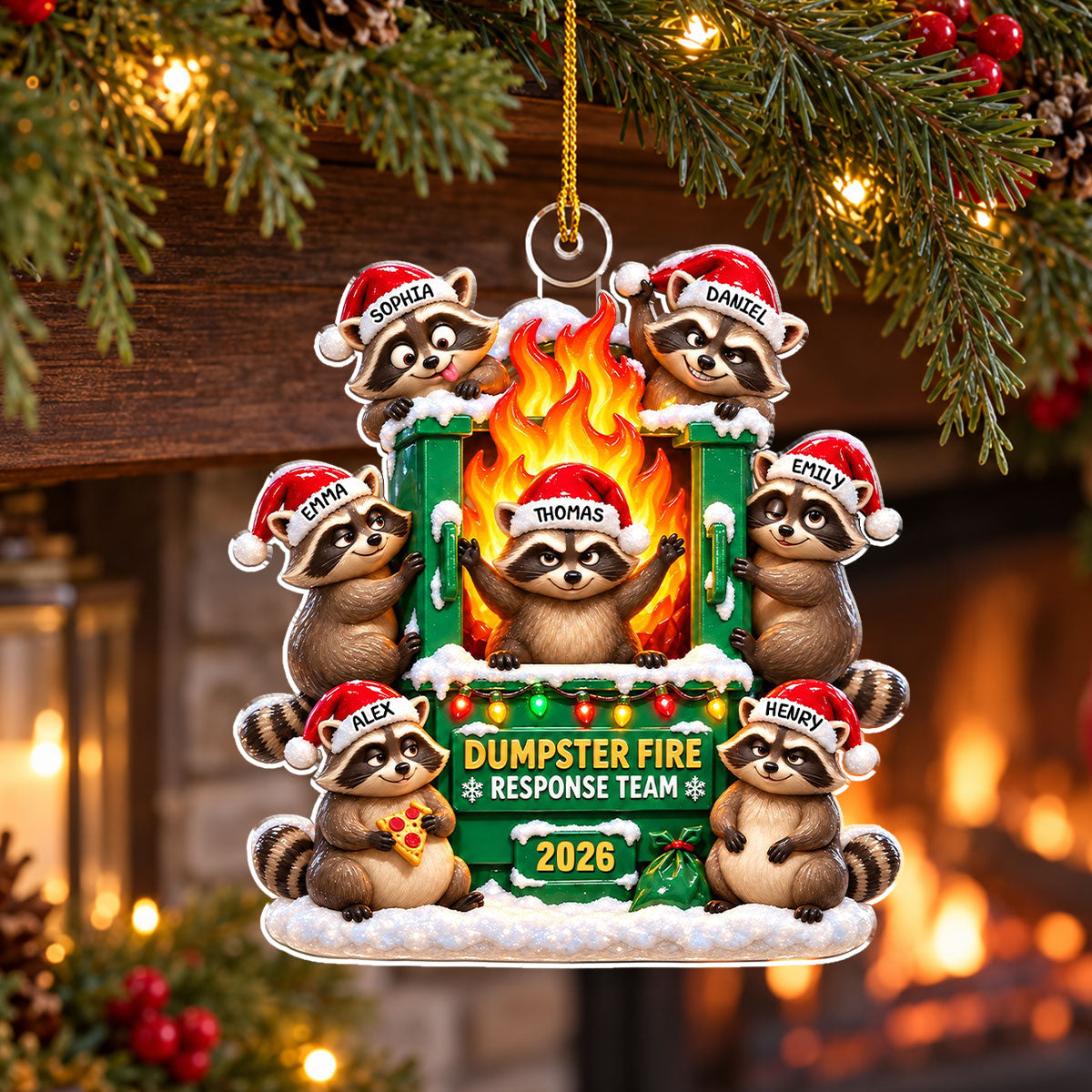 Office Chaos Response Team personalized acrylic ornament