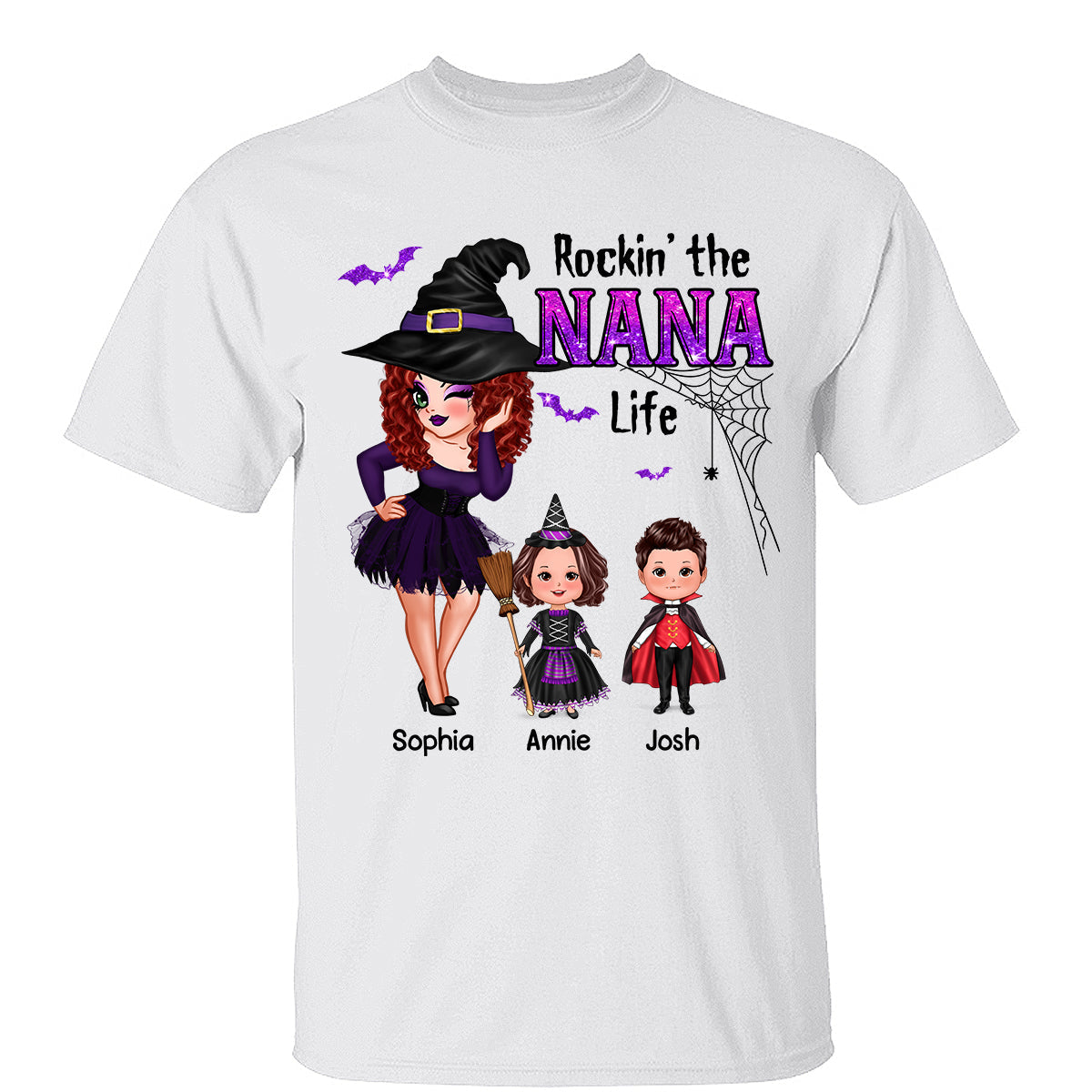 Pretty Woman Halloween Rockin The Grandma Mom Auntie Life - Personalized Shirt - Gift For Mom, Grandma