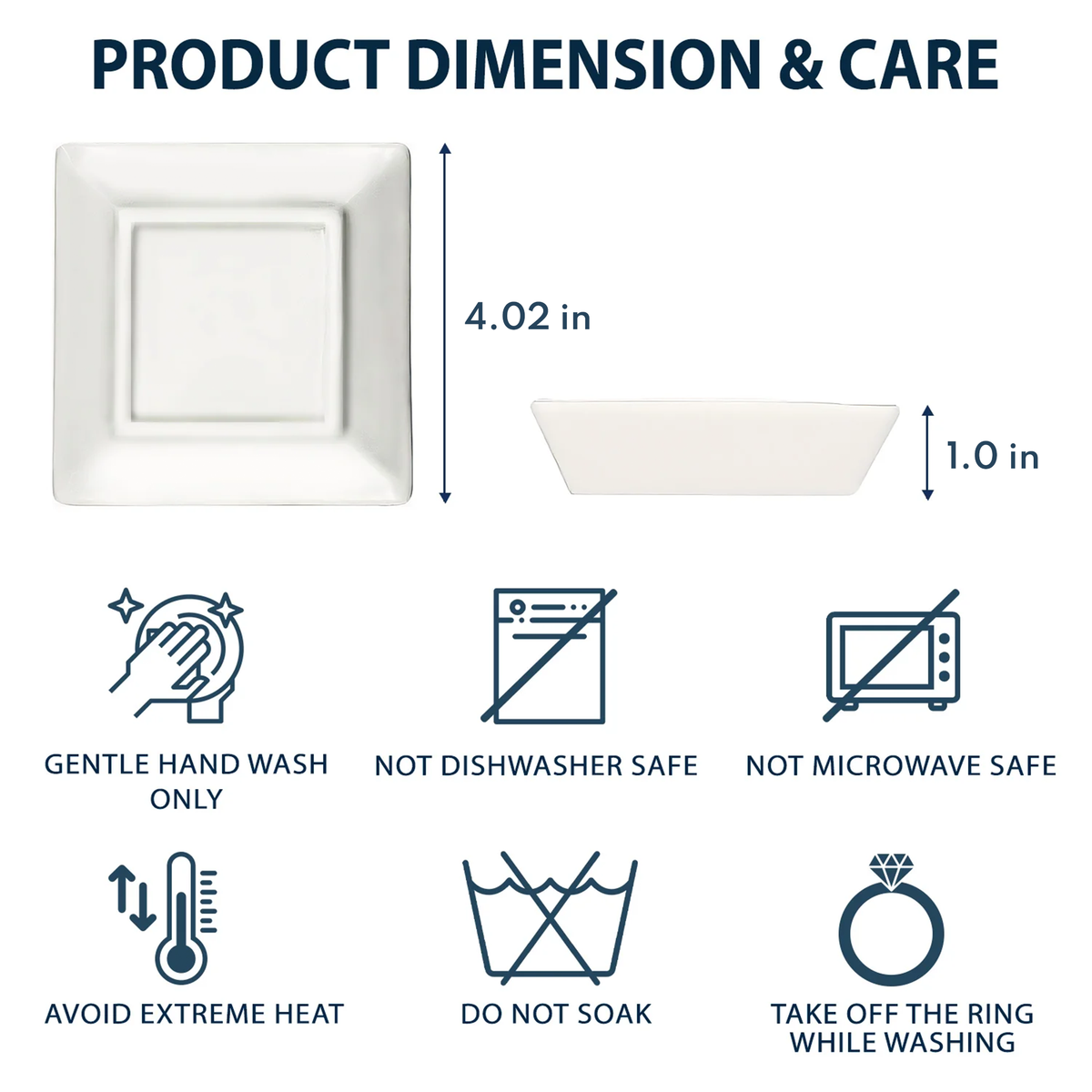 Jewelry dish product dimensions and care